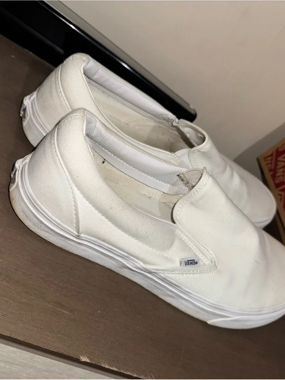 Vans White Men's Slip-On Loafers